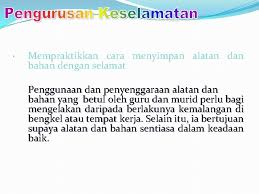 Apabila berada di bengkel, patuhi peraturan berikut untuk keselamatan diri, peralatan dan persekitaran bagi mengelakkan kemalangan berlaku. Keselamatan Di Tempat Kerja Bengkel