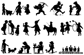 5.5 inches on its longest side. Children Playing Silhouettes Vector Free