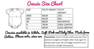 Size Chart For Baby Onesies My Daddy Shoots People Camera