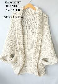 Chinki'z knitting knife crochet paradise. Easy Knit Blanket Sweater Pattern Mama In A Stitch
