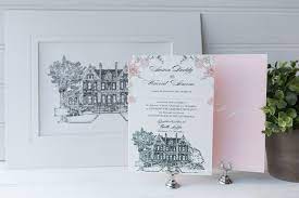 Castle Leslie Illustrated Wedding Invitation Illustrated Wedding Invitations Unique Wedding Stationary Wedding Invitations
