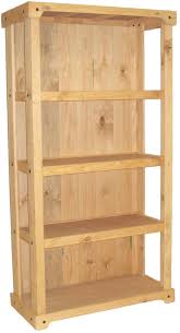 Wooden Retail Shelving Unit With 3 Shelves Closed Back Natural Finish In 2021 Retail Shelving Diy Wood Shelves Diy Furniture Plans