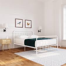 Dobby woven bed sheets commonly incorporate simple elements such as dots or stripes. Buy Woven Paths Iron Queen Bed White Online In Turkey 230101484