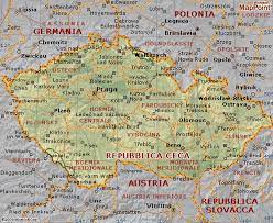 15.304 repubblica ceca latitudine geografica: Cartina Geografica Della Repubblica Ceca Cecoslovacchia Mappa Carta