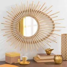 Pin By Maka Svanidze On Home Decor In 2020 Rattan Mirror Mirror Wall Decor Bamboo Decor