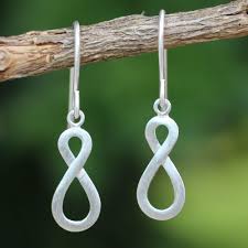 The lord appeared to him from afar, saying, i have loved you with an everlasting love; Unicef Market Artisan Crafted Sterling Silver Infinity Symbol Earrings Everlasting Love
