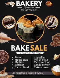 Bake Sale Flyers In 2020 Bake Sale Flyer Food Business Card Food Poster Design
