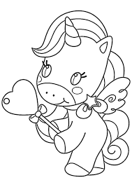 Present From The Heart High Quality Free Coloring From The Category Unicorn More Print Unicorn Coloring Pages Heart Coloring Pages Valentine Coloring Pages