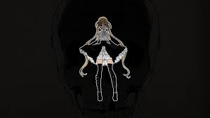 Anime girls anime vocaloid megurine luka gun wings debris falling wallpaper. Hd Wallpaper Girl Anime Character Wearing Uniform Standing On Black Background Wallpaper Flare