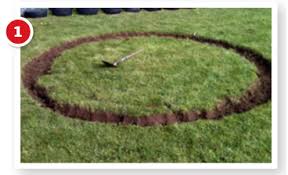 The easiest way to start assembling the trampoline is to bring the frames together. Trampoline Entrenched In Your Garden