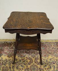 Antique Solid Quarter Sawn Tiger Oak 2 Tier Parlor Lamp Center Table Tiger Oak Antique Oak Furniture Natural Furniture