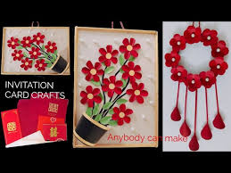 All the quilling on this card is handmade by me! Beautiful Invitation Card Wall Hangings Wedding Card Craft Ideas Best From Waste Paper Crafts Youtube
