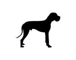 Black And White Spotted Dog Clipart Great Dane Clip Art Custom Vinyl Decal Great Dane Custom Vinyl