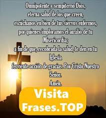 En realidad, toda la sanidad de los enfermos es de dios en el sentido de que él quiere que la humanidad sea sana (mientras que el enemigo, el diablo, quiere hurtar, matar y destruir la salud de ella, juan 10:10). Oraciones Para Enfermos Graves Que Se Recuperen