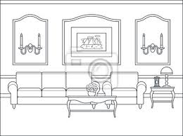 Check spelling or type a new query. Room Interior Vector Home Flat Design With Furniture Outline Fototapete Fototapeten Wand Fussboden Dekor Myloview De