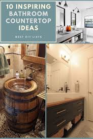 2 unfinished stock wall cabinets size 18 w x 30 h x 12 d *depending on your space, you may need to size down the width to 12 w or even opt for just one cabinet over two stacked. Bathroom Countertop Ideas Bathroom Countertops Diy Bathroom Countertops