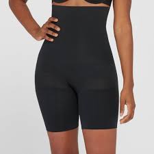 Bonded tummy panel for a flat look. Assets By Spanx Women S Remarkable Results High Waist Mid Thigh Shaper Target