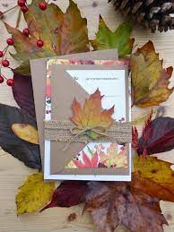 Autumn Fall Leaves Rustic Wedding Invitation Handmade Etsy Handmade Wedding Stationery Handmade Wedding Invitations Wedding Invitations Rustic
