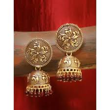 Hoop earrings stud earrings drop earrings clip&cuff earrings cartilage earring. Buy Crunchy Fashion Traditional Gold Plated Maroon Pearls Jhumka Jhumki Earrings Online Purplle