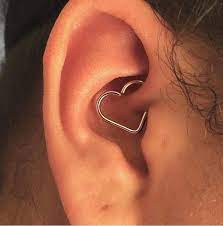 Cartilage Heart Earring Daith Piercing Helix Tragus Rook Eyebrow Conch Snug 925 Sterling Silver Ear Hoop Upper Ear In 2021 Ear Piercings Daith Piercing Cartilage Heart Earring