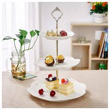 Ideal für süßigkeiten, dessert, brot, obst, süßigkeiten usw. Malacasa Serie Sweet Time Porzellan Etagere Kaufland De