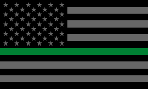 Orange white green striped flag. Other Thin Line Flags U S