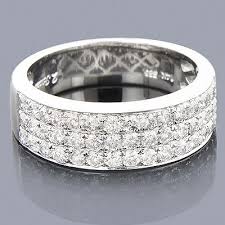 Men S 3 Row Wedding Band In White Gold Rings Jewelry Wedding For More Beautiful Rings See Http Www Men Diamond Ring Antique Wedding Rings Wedding Rings