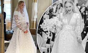 Maybe you would like to learn more about one of these? Sophie Turner S Louis Vuitton Wedding Gown Took More Than 350 Hours To Assemble Daily Mail Online