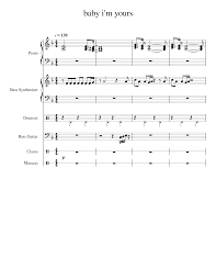 Baby I M Yours Breakbot Ladies And Gentlemen We Got Him Sheet Music For Piano Drum Group Bass Claves More Instruments Piano Sextet Musescore Com