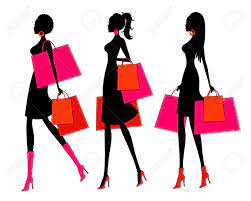 Online shopping for fashion evening bags, purses, clutches at cheap wholesale prices. Vector Illustration Of Three Young Women Holding Shopping Bags Royalty Free Cliparts Vectors And Stock Illustration Image 12394150