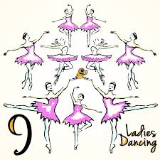 The carol says on the ninth day of christmas, my true love gave to me …. On The Ninth Day Of Christmas My True Love Sent To Me Nine Dancing Ladies Eseo12daysofchristmas Christmas Parade Floats Christmas Graphics Christmas Parade
