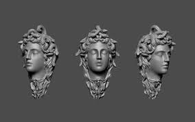 Medusa Gorgon Jewelry Pendant 3d Print Model In 2020 Medusa Gorgon Print Models Medusa