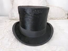 Antique French Beaver Top Hat Black Opera Theater Gibus Etsy