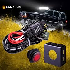 Lamphus 13 Off Road Atv Jeep Led Light Bar Wiring Harness Kit Waterproof Switch Off Road Led Lights Automotive Led Lights Bar Lighting