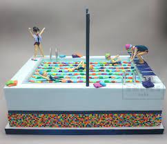 Go for gold, silver and bronze! Olympic Swimming Pool Empire Cake