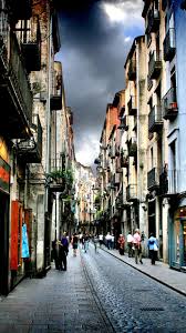 Best collections of spain wallpaper for desktop, laptop and mobiles. Narrow Street In Girona Spain Android Wallpapers