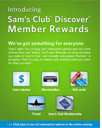 Sam's club gift card redeem. Sam S Club Discover Member Rewards