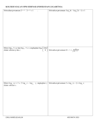 Matematik Tambahan Index Dan Log Sam