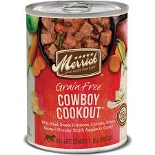 What do veterinary professionals think of merrick dog food? Aubuchon Hardware Store Merrick Cowboy Cookout Canned Dog Food 12 7 Oz Dog Food Cat Dog Pet Supplies Farm Pet