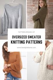 Patterns preceded by an plus sign (+) require free registration (to that particular pattern site, not to knitting pattern central) before viewing. Oversized Sweater Free Knitting Patterns Handy Little Me