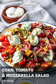Charred Corn Tomato Mozzarella Salad Rezept In 2020 Mozzarella Salat Tomate Mozzarella Salat Mit