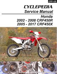 Honda Crf450r Honda Crf450x Print Cyclepedia Motorcycle Service Manual