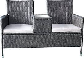 Sandringham Rattan Companion Set Rattan Furniture Grey Cushions