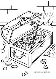 The coloring page is printable and can be used in the classroom or at home. Tolle Malvorlage Schatz Schatzkiste Geld Kostenlose Ausmalbilder