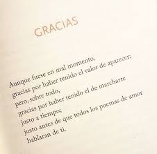 Gracias Citas Literarias Poemas De Amor Y Palabras