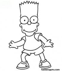 Printable Bart Simpson Coloring Page For Kids Printable Coloring Pages For Kids Bart Simpson Drawing Simpsons Drawings Simpsons Art