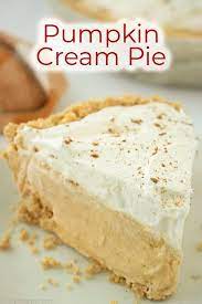 Pumpkin Cream Pie Is An Easy No Bake Recipe Recipe Pumpkin Recipes Dessert Pumpkin Pie Recipe Easy Pumpkin Cream Pie