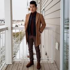 Superdry womens storm injected luxe hybrid jacket. Brown Chinos With Camel Overcoat Outfits 18 Ideas Outfits Lookastic