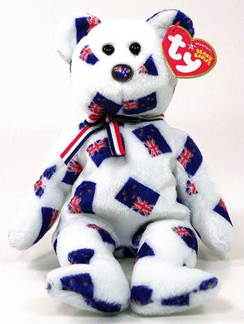 Aotearoa (flag nose) — Ty Beanie Baby bear