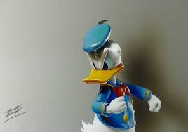 Donald Duck 3d Drawing By Marcello Barenghi Mixed Media On Grey Paper 35x25 Cm Donaldduck 3ddrawing Ma 3d Drawings Realistic Drawings 3d Drawing Techniques